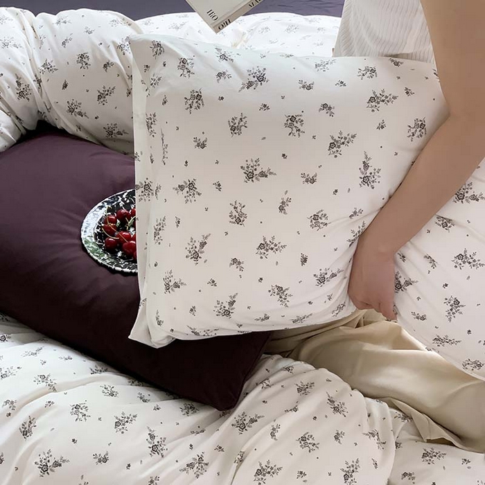 91家纺网 家纺一手货源 找家纺 源启生活 2025秋冬新款A类全棉针织棉活性印染四件套 疏影