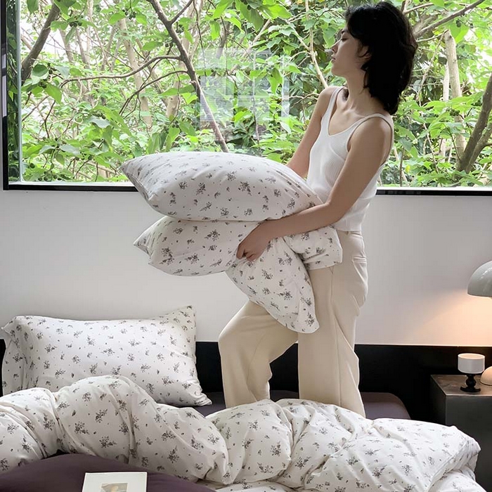 91家纺网 家纺一手货源 找家纺 源启生活 2025秋冬新款A类全棉针织棉活性印染四件套 疏影