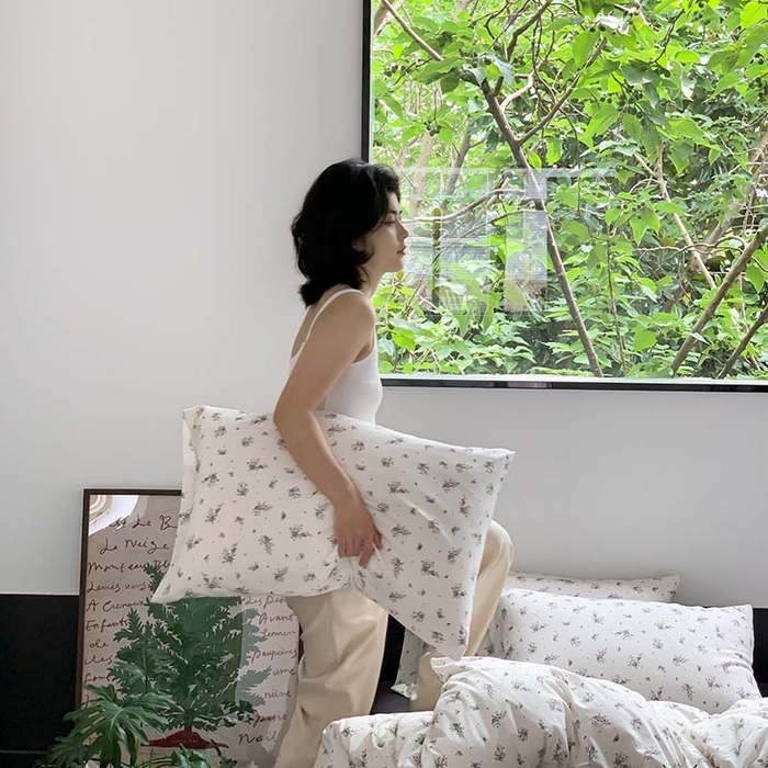 91家纺网 家纺一手货源 找家纺 源启生活 2025秋冬新款A类全棉针织棉活性印染四件套 疏影