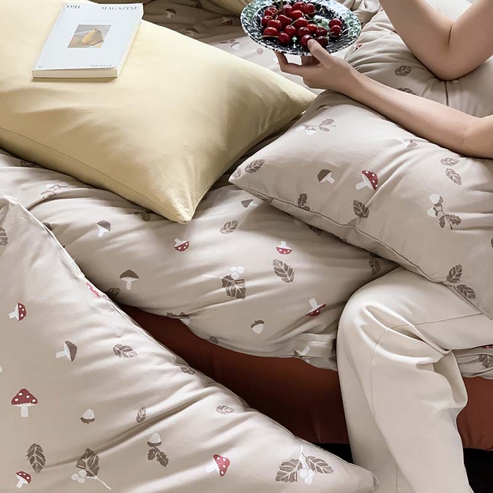 91家纺网 家纺一手货源 找家纺 源启生活 2025秋冬新款A类全棉针织棉活性印染四件套 莫古莫古