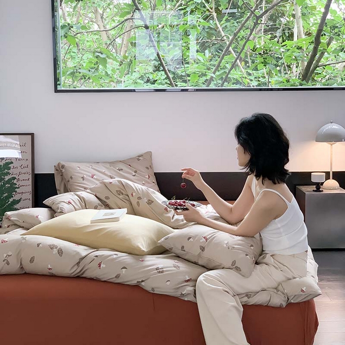 91家纺网 家纺一手货源 找家纺 源启生活 2025秋冬新款A类全棉针织棉活性印染四件套 莫古莫古