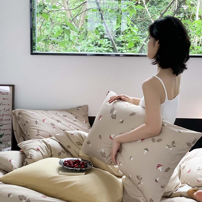 91家纺网 家纺一手货源 找家纺 源启生活 2025秋冬新款A类全棉针织棉活性印染四件套 莫古莫古