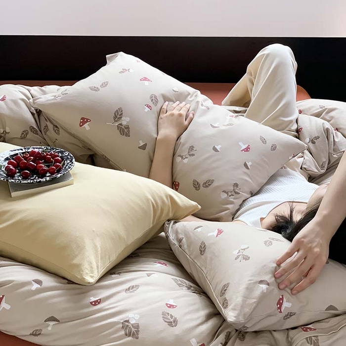 91家纺网 家纺一手货源 找家纺 源启生活 2025秋冬新款A类全棉针织棉活性印染四件套 莫古莫古