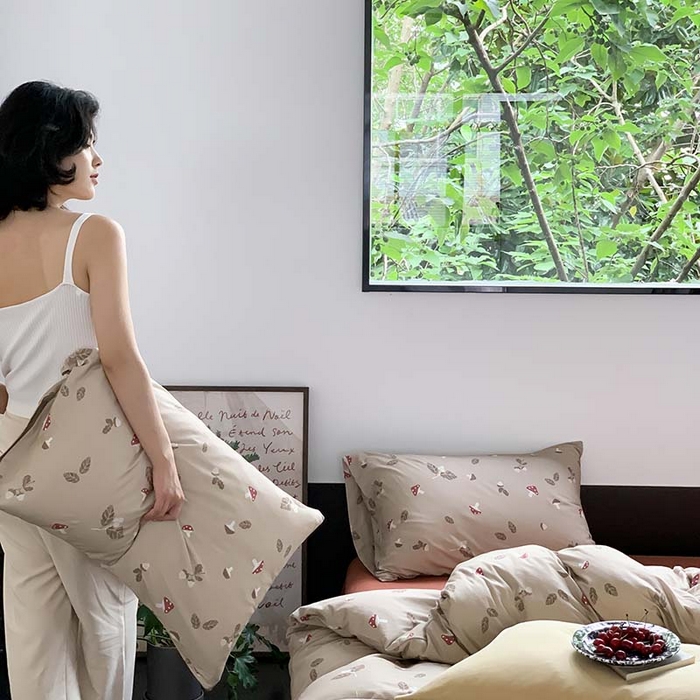 91家纺网 家纺一手货源 找家纺 源启生活 2025秋冬新款A类全棉针织棉活性印染四件套 莫古莫古