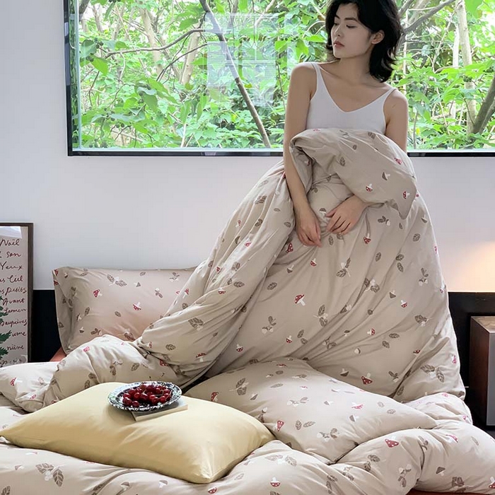 91家纺网 家纺一手货源 找家纺 源启生活 2025秋冬新款A类全棉针织棉活性印染四件套 莫古莫古