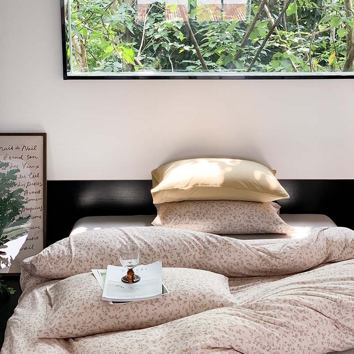 91家纺网 家纺一手货源 找家纺 源启生活 2025秋冬新款A类全棉针织棉活性印染四件套 暖暖