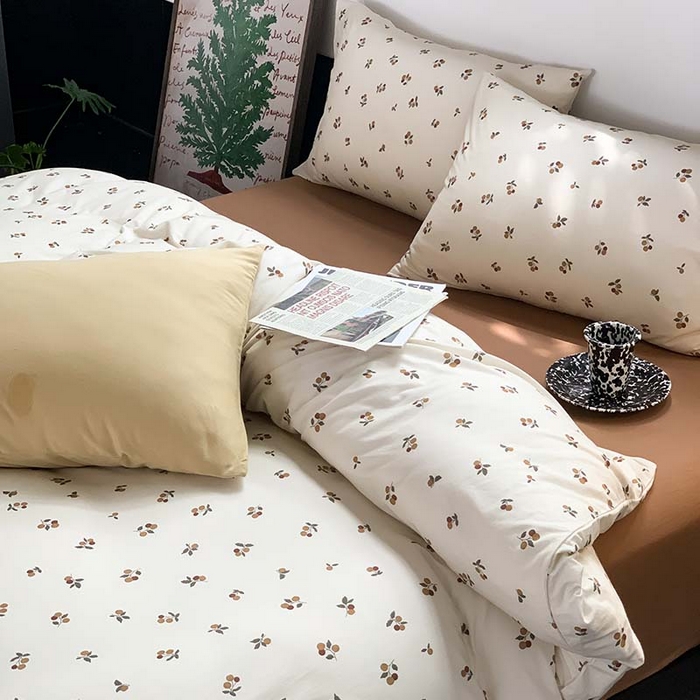 91家纺网 家纺一手货源 找家纺 源启生活 2025秋冬新款A类全棉针织棉活性印染四件套 悠然果