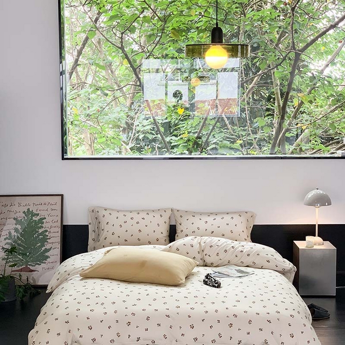 91家纺网 家纺一手货源 找家纺 源启生活 2025秋冬新款A类全棉针织棉活性印染四件套 悠然果