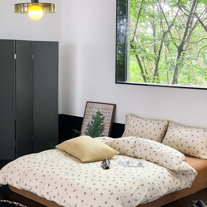 91家纺网 家纺一手货源 找家纺 源启生活 2025秋冬新款A类全棉针织棉活性印染四件套 悠然果