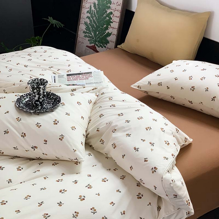 91家纺网 家纺一手货源 找家纺 源启生活 2025秋冬新款A类全棉针织棉活性印染四件套 悠然果