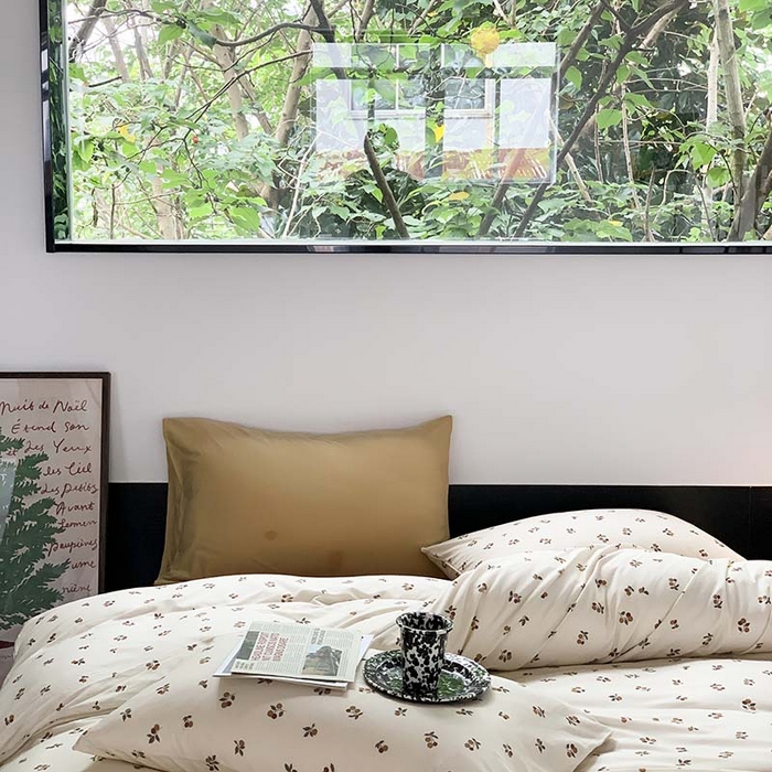 91家纺网 家纺一手货源 找家纺 源启生活 2025秋冬新款A类全棉针织棉活性印染四件套 悠然果