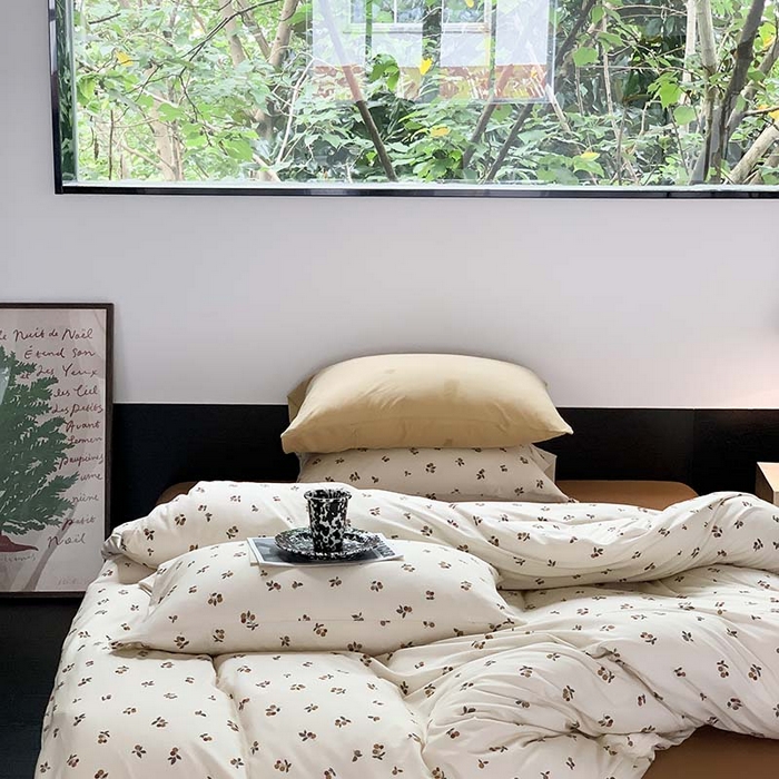 91家纺网 家纺一手货源 找家纺 源启生活 2025秋冬新款A类全棉针织棉活性印染四件套 悠然果