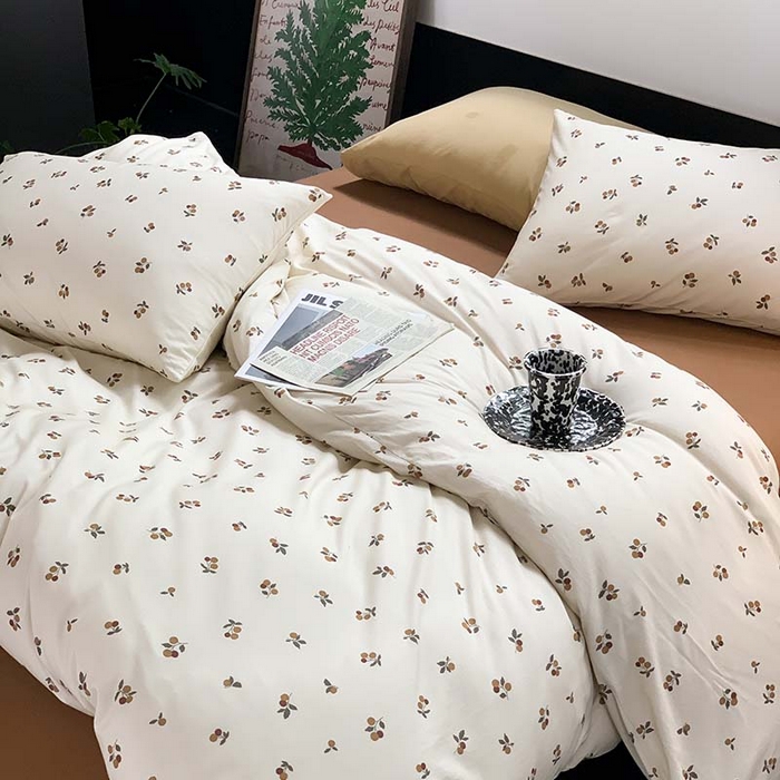 91家纺网 家纺一手货源 找家纺 源启生活 2025秋冬新款A类全棉针织棉活性印染四件套 悠然果