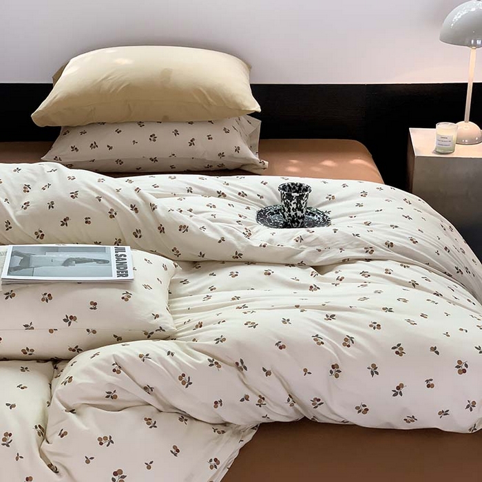 91家纺网 家纺一手货源 找家纺 源启生活 2025秋冬新款A类全棉针织棉活性印染四件套 悠然果