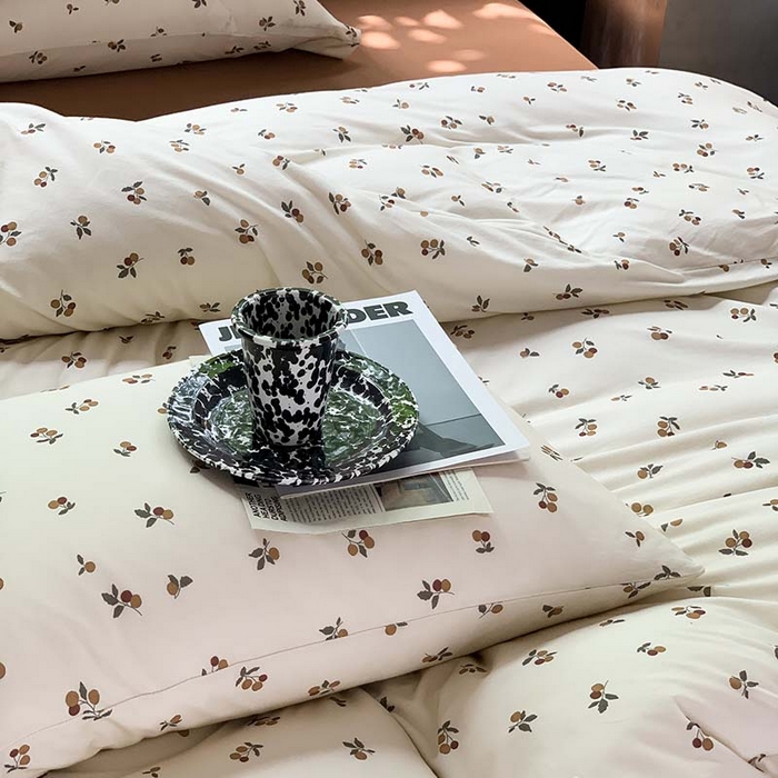 91家纺网 家纺一手货源 找家纺 源启生活 2025秋冬新款A类全棉针织棉活性印染四件套 悠然果