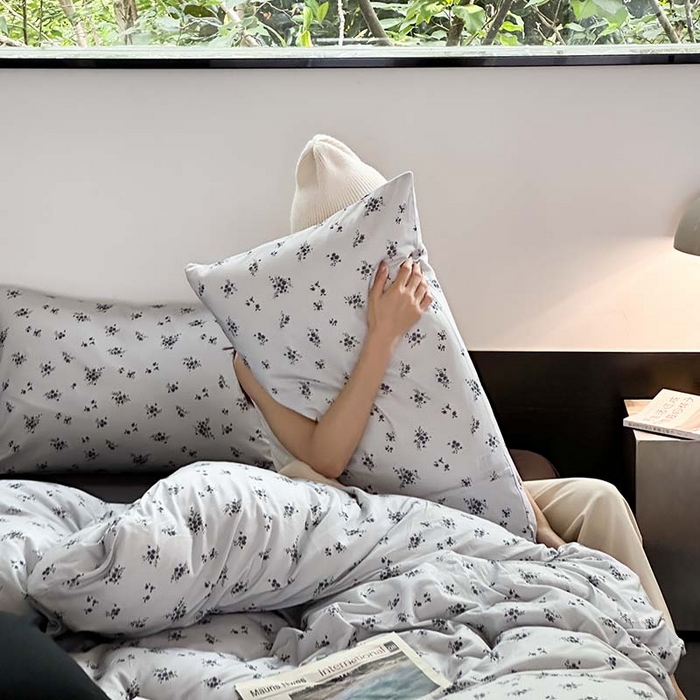 源启生活 2025秋冬新款A类全棉针织棉活性印染四件套 以墨