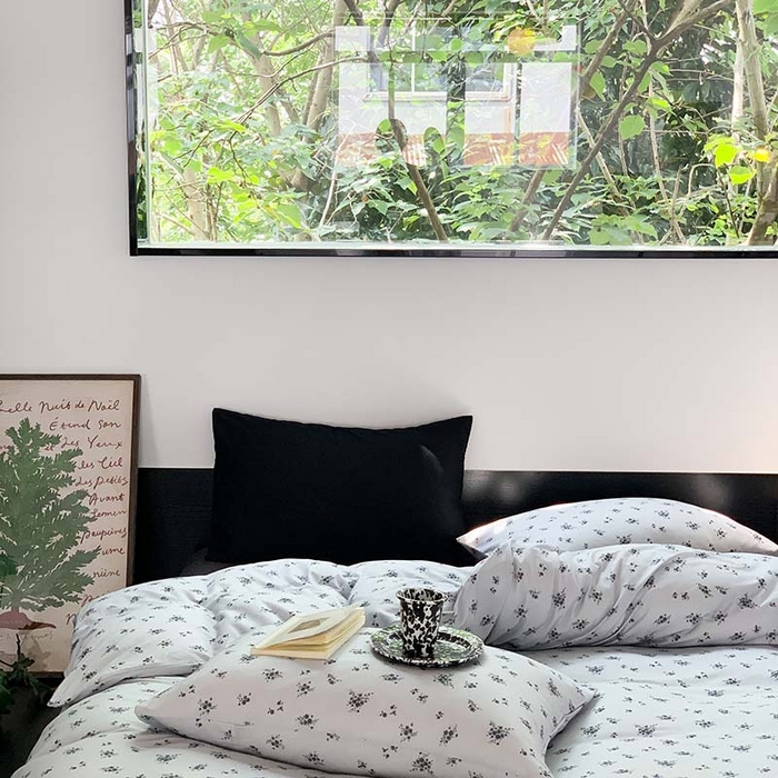 91家纺网 家纺一手货源 找家纺 源启生活 2025秋冬新款A类全棉针织棉活性印染四件套 以墨