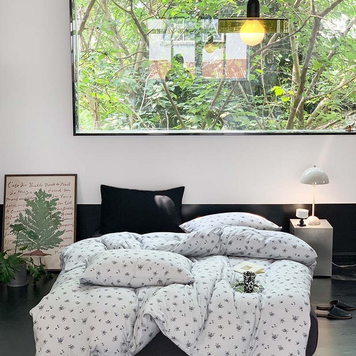 91家纺网 家纺一手货源 找家纺 源启生活 2025秋冬新款A类全棉针织棉活性印染四件套 以墨