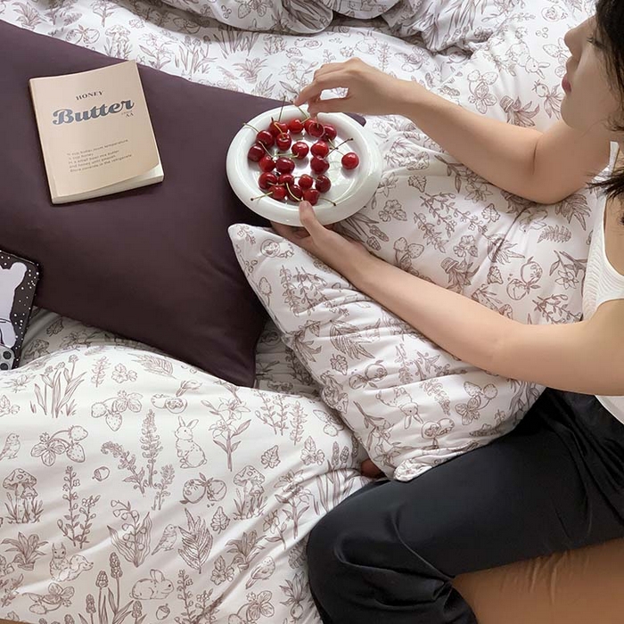 91家纺网 家纺一手货源 找家纺 源启生活 2025秋冬新款A类全棉针织棉活性印染四件套 奈斯兔