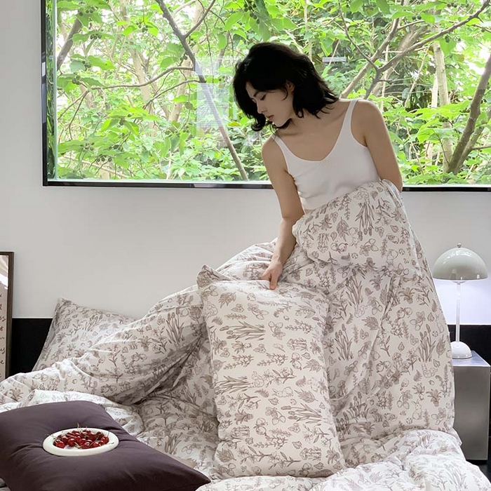 源启生活 2025秋冬新款A类全棉针织棉活性印染四件套 奈斯兔