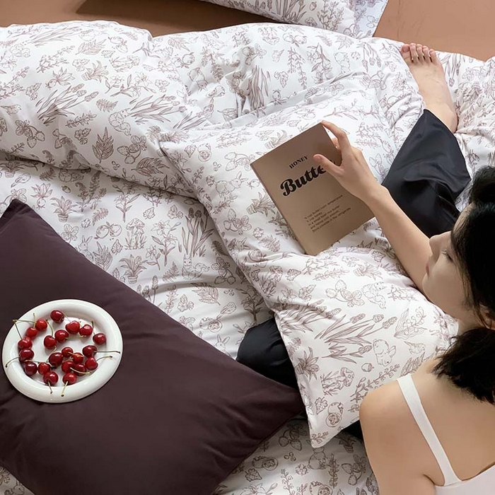 91家纺网 家纺一手货源 找家纺 源启生活 2025秋冬新款A类全棉针织棉活性印染四件套 奈斯兔