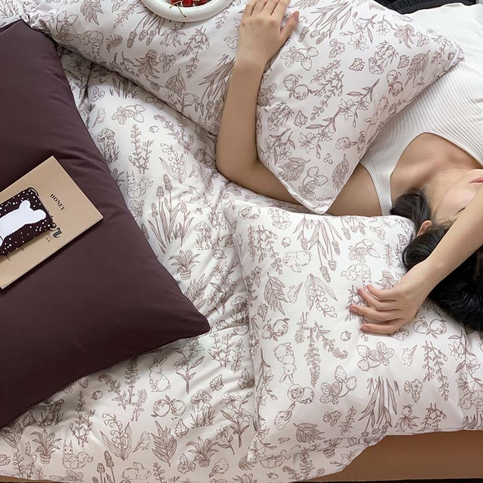 91家纺网 家纺一手货源 找家纺 源启生活 2025秋冬新款A类全棉针织棉活性印染四件套 奈斯兔