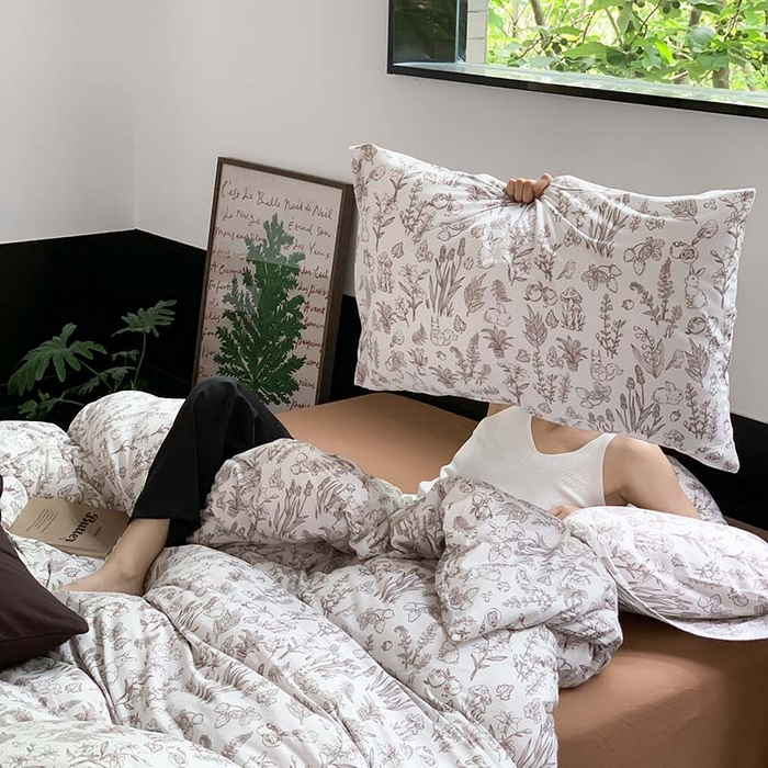 91家纺网 家纺一手货源 找家纺 源启生活 2025秋冬新款A类全棉针织棉活性印染四件套 奈斯兔