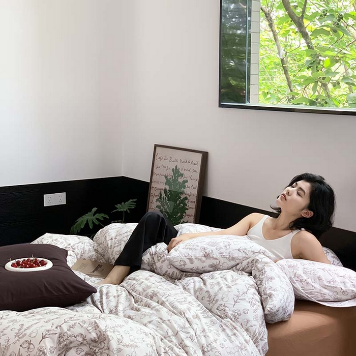 91家纺网 家纺一手货源 找家纺 源启生活 2025秋冬新款A类全棉针织棉活性印染四件套 奈斯兔