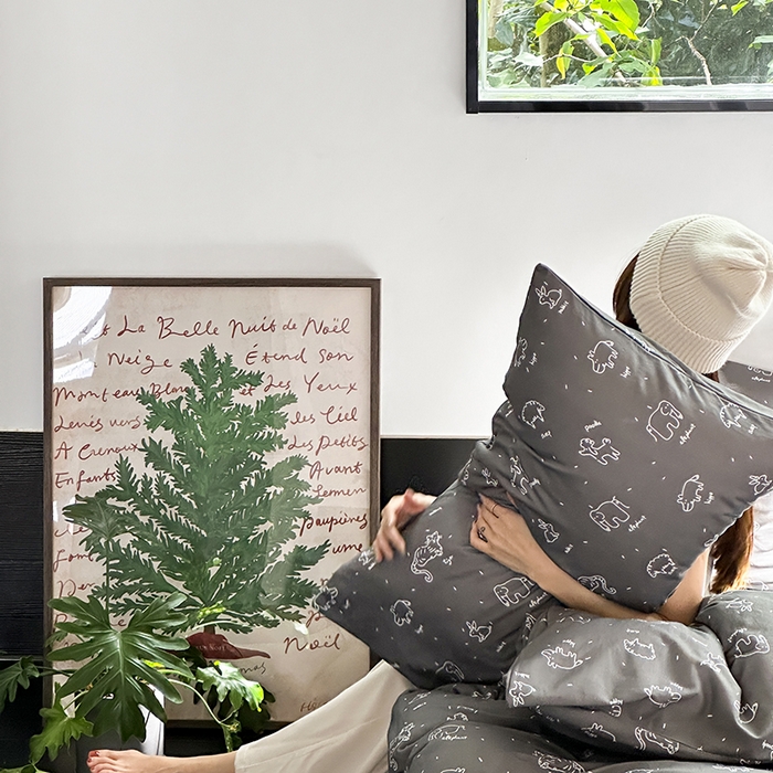 91家纺网 家纺一手货源 找家纺 源启生活 2025秋冬新款A类全棉针织棉活性印染四件套 可爱多