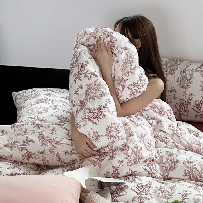 源启生活 2025秋冬新款A类全棉针织棉活性印染四件套 红妆