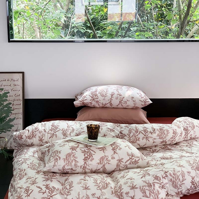 91家纺网 家纺一手货源 找家纺 源启生活 2025秋冬新款A类全棉针织棉活性印染四件套 红妆