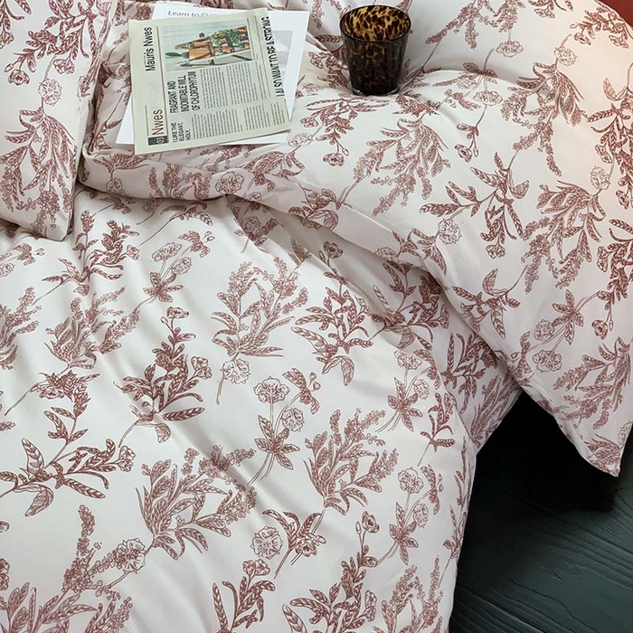 91家纺网 家纺一手货源 找家纺 源启生活 2025秋冬新款A类全棉针织棉活性印染四件套 红妆