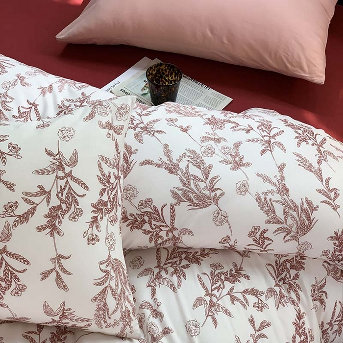 91家纺网 家纺一手货源 找家纺 源启生活 2025秋冬新款A类全棉针织棉活性印染四件套 红妆