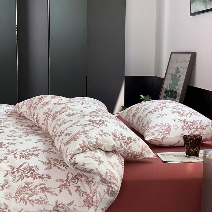 91家纺网 家纺一手货源 找家纺 源启生活 2025秋冬新款A类全棉针织棉活性印染四件套 红妆