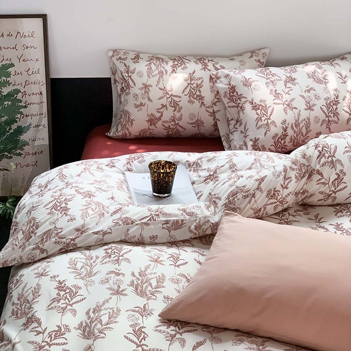 91家纺网 家纺一手货源 找家纺 源启生活 2025秋冬新款A类全棉针织棉活性印染四件套 红妆