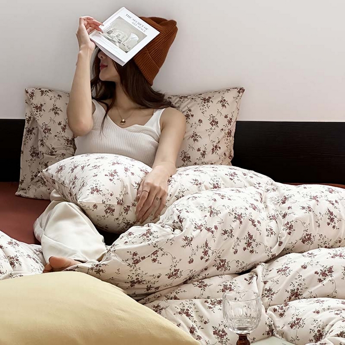 源启生活 2025秋冬新款A类全棉针织棉活性印染四件套 禾木