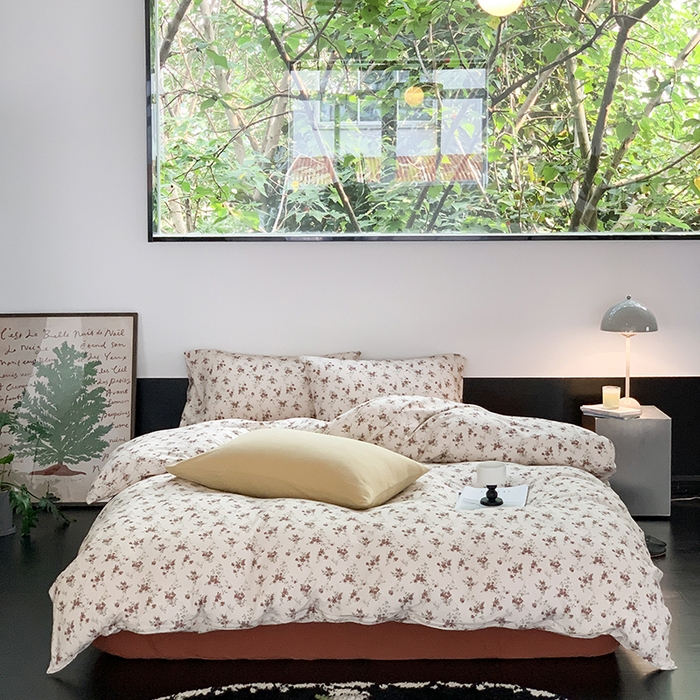 91家纺网 家纺一手货源 找家纺 源启生活 2025秋冬新款A类全棉针织棉活性印染四件套 禾木