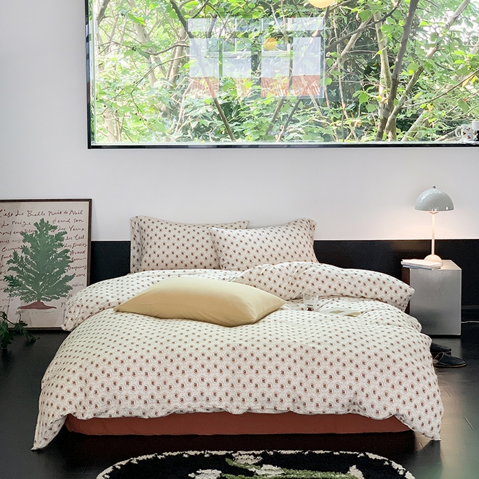 91家纺网 家纺一手货源 找家纺 源启生活 2025秋冬新款A类全棉针织棉活性印染四件套 巴比伦