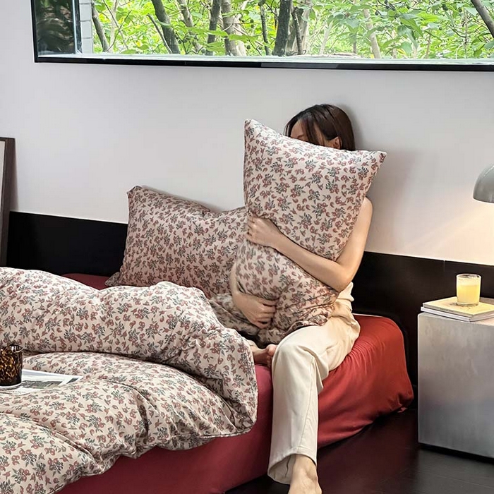 源启生活 2025秋冬新款A类全棉针织棉活性印染四件套 浆果