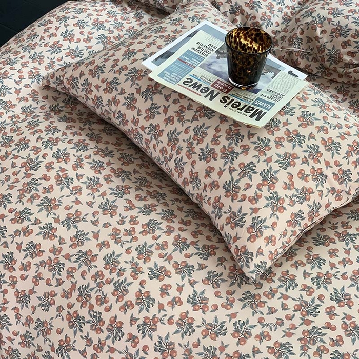 91家纺网 家纺一手货源 找家纺 源启生活 2025秋冬新款A类全棉针织棉活性印染四件套 浆果