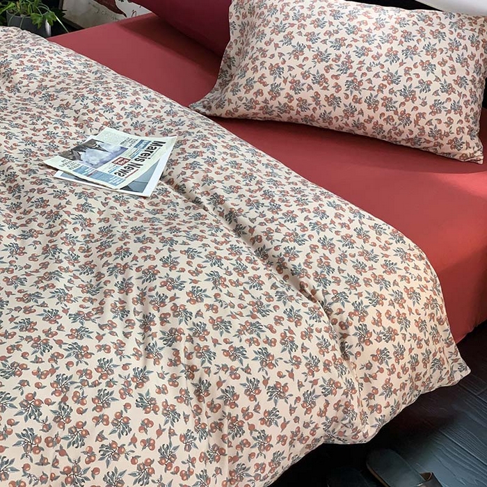 91家纺网 家纺一手货源 找家纺 源启生活 2025秋冬新款A类全棉针织棉活性印染四件套 浆果