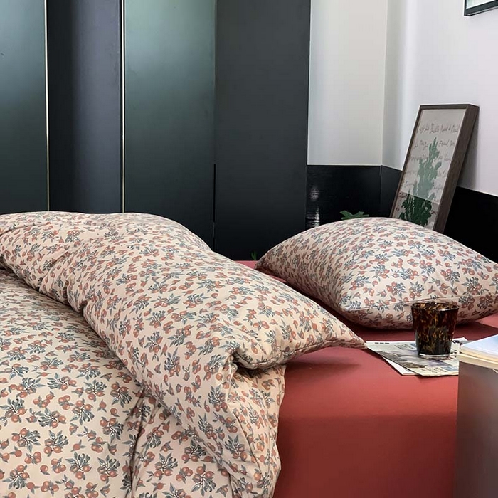 91家纺网 家纺一手货源 找家纺 源启生活 2025秋冬新款A类全棉针织棉活性印染四件套 浆果