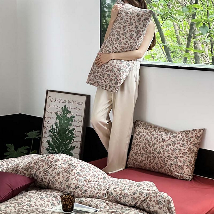 91家纺网 家纺一手货源 找家纺 源启生活 2025秋冬新款A类全棉针织棉活性印染四件套 浆果