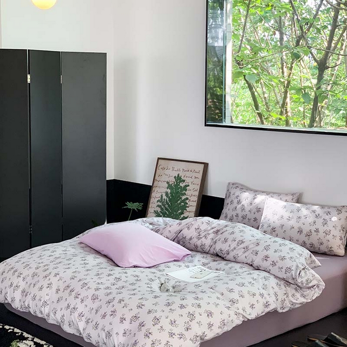 91家纺网 家纺一手货源 找家纺 源启生活 2025秋冬新款A类全棉针织棉活性印染四件套 那些花儿