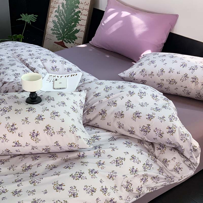 91家纺网 家纺一手货源 找家纺 源启生活 2025秋冬新款A类全棉针织棉活性印染四件套 那些花儿