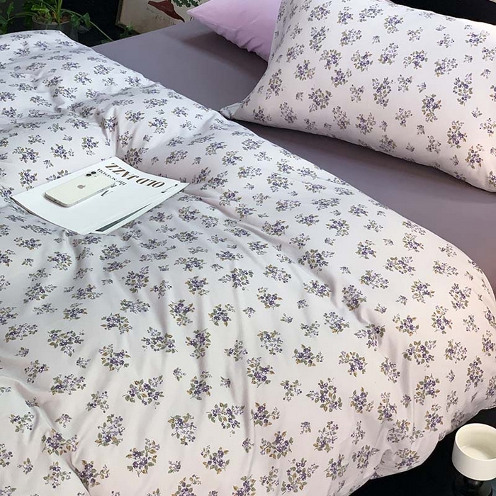 91家纺网 家纺一手货源 找家纺 源启生活 2025秋冬新款A类全棉针织棉活性印染四件套 那些花儿