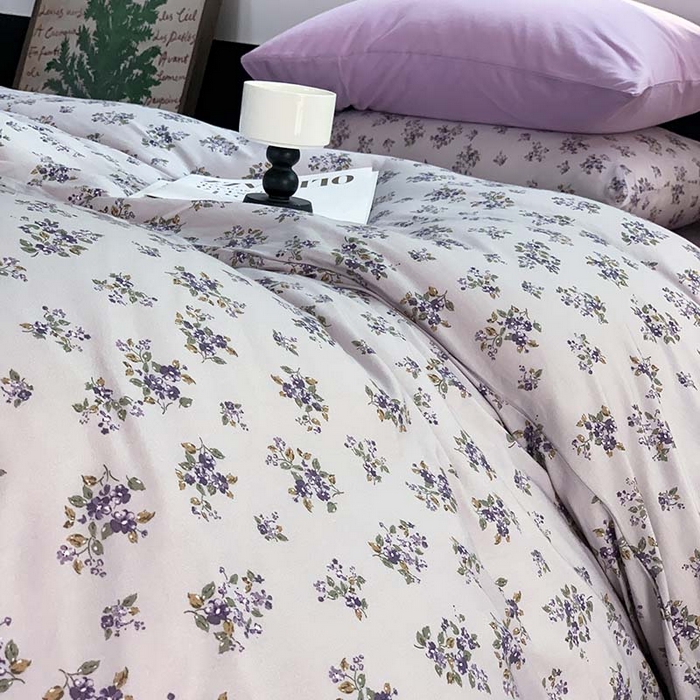 91家纺网 家纺一手货源 找家纺 源启生活 2025秋冬新款A类全棉针织棉活性印染四件套 那些花儿