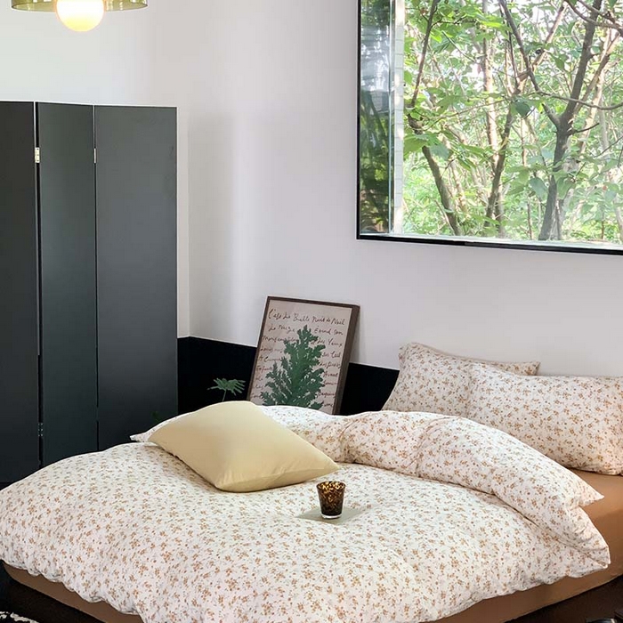 91家纺网 家纺一手货源 找家纺 源启生活 2025秋冬新款A类全棉针织棉活性印染四件套 秋日