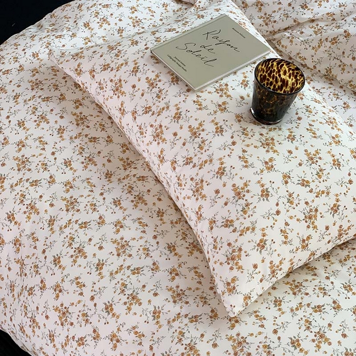 91家纺网 家纺一手货源 找家纺 源启生活 2025秋冬新款A类全棉针织棉活性印染四件套 秋日