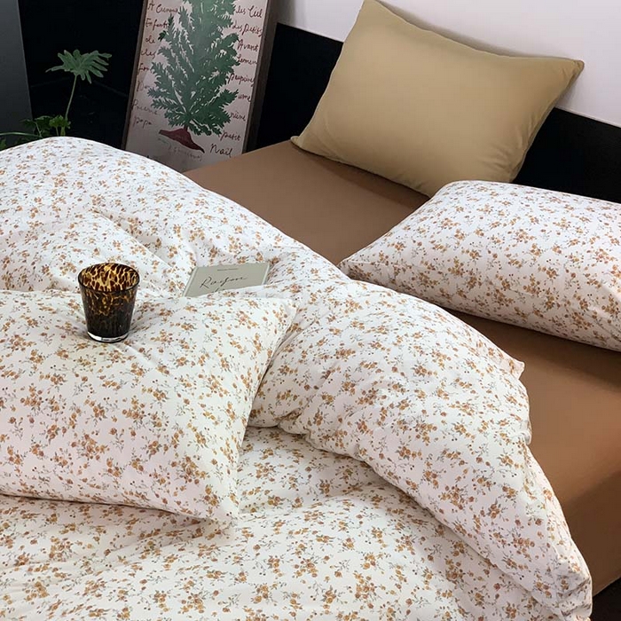 91家纺网 家纺一手货源 找家纺 源启生活 2025秋冬新款A类全棉针织棉活性印染四件套 秋日